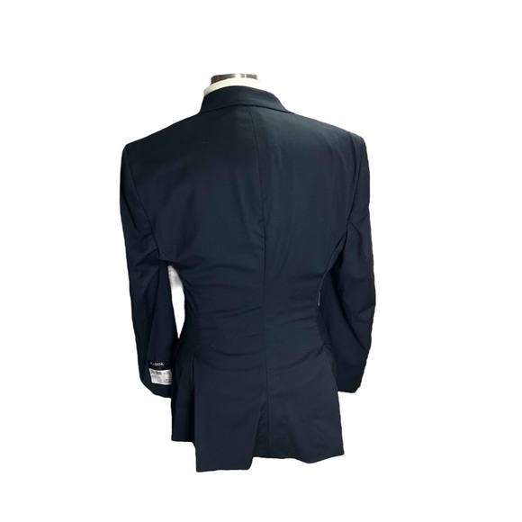 Jos A Bank Tailor Fit Mens Black 2 Button Suit Jacket Size 40L 100% Wool NWT - Picture 8 of 16